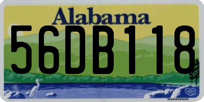 AL license plate 56DB118