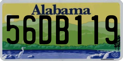 AL license plate 56DB119