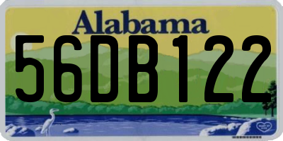 AL license plate 56DB122