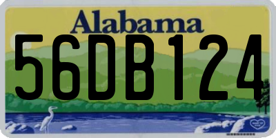 AL license plate 56DB124
