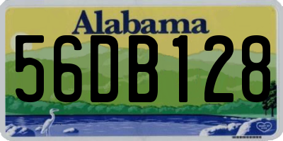 AL license plate 56DB128