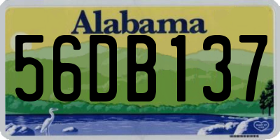 AL license plate 56DB137