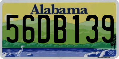 AL license plate 56DB139
