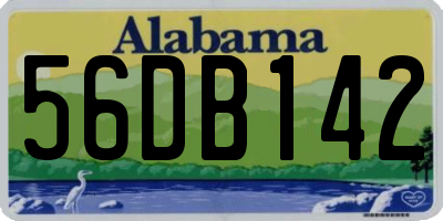 AL license plate 56DB142