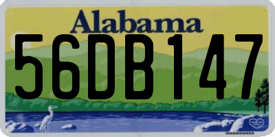 AL license plate 56DB147