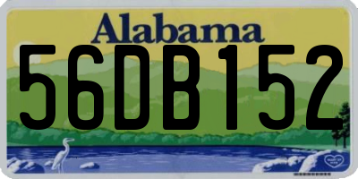 AL license plate 56DB152