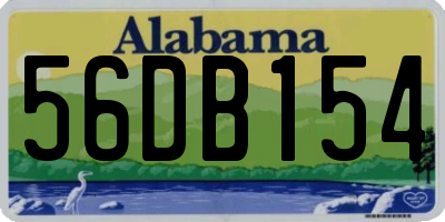 AL license plate 56DB154