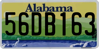 AL license plate 56DB163