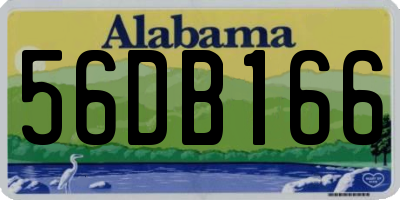 AL license plate 56DB166