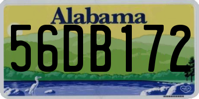 AL license plate 56DB172