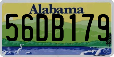 AL license plate 56DB179