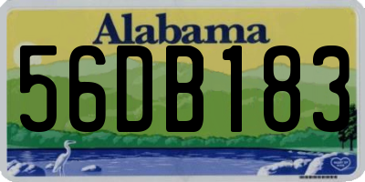 AL license plate 56DB183