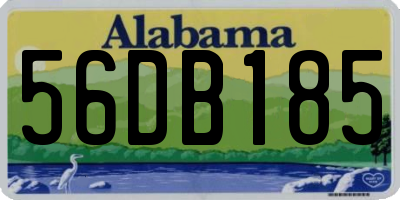 AL license plate 56DB185