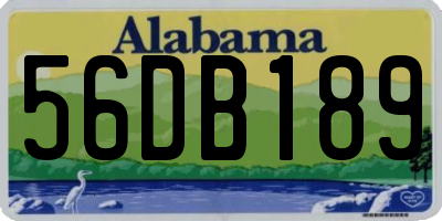 AL license plate 56DB189