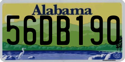 AL license plate 56DB190