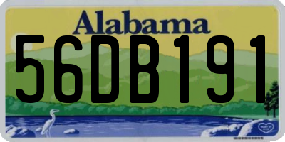 AL license plate 56DB191