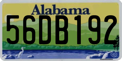 AL license plate 56DB192