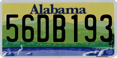 AL license plate 56DB193