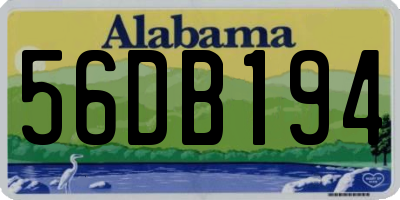 AL license plate 56DB194