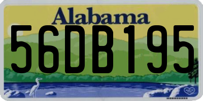 AL license plate 56DB195