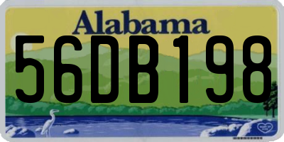 AL license plate 56DB198