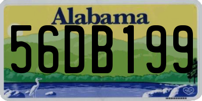 AL license plate 56DB199
