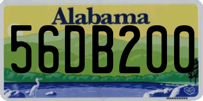 AL license plate 56DB200