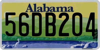 AL license plate 56DB204