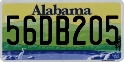 AL license plate 56DB205