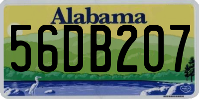 AL license plate 56DB207