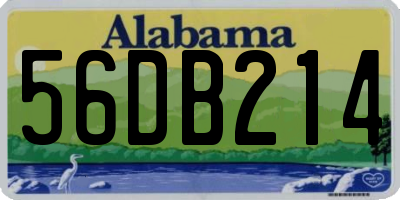 AL license plate 56DB214