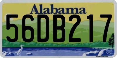 AL license plate 56DB217