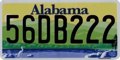 AL license plate 56DB222