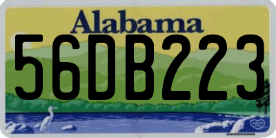 AL license plate 56DB223