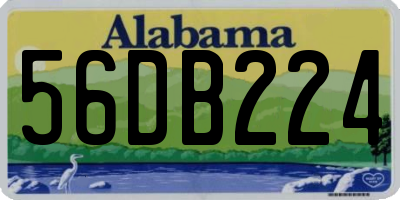 AL license plate 56DB224