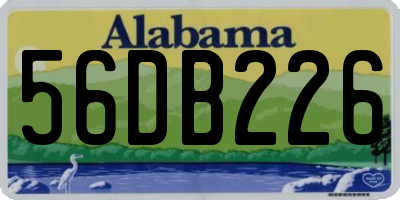 AL license plate 56DB226