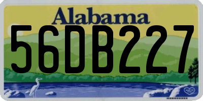 AL license plate 56DB227