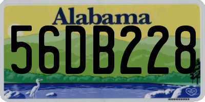 AL license plate 56DB228
