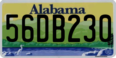 AL license plate 56DB230