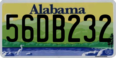 AL license plate 56DB232