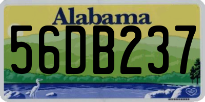AL license plate 56DB237