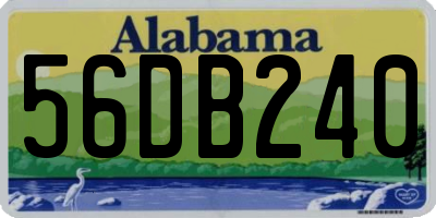 AL license plate 56DB240