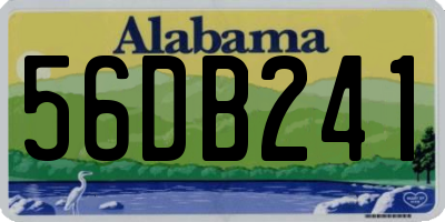 AL license plate 56DB241
