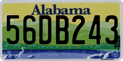 AL license plate 56DB243