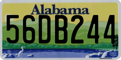 AL license plate 56DB244