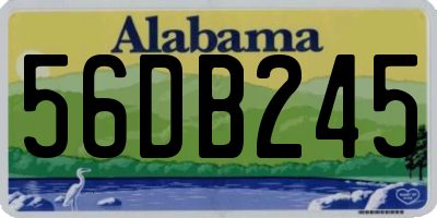 AL license plate 56DB245
