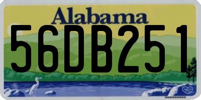 AL license plate 56DB251