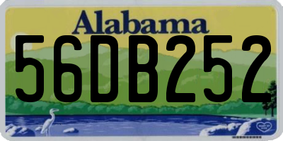 AL license plate 56DB252