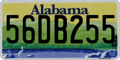 AL license plate 56DB255
