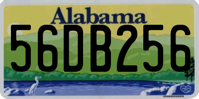 AL license plate 56DB256